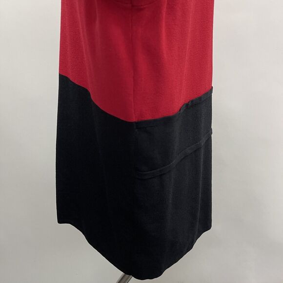 Cable & Gauge Women's Knit Top Size 2X Red Black Square Neck - Picture 6 of 8